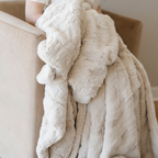 Patterned Faux Fur Throw Blanket
