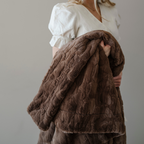 Patterned Faux Fur Throw Blanket