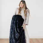 Patterned Faux Fur Throw Blanket
