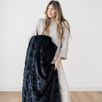 PATTERNED FAUX FUR THROW BLANKETS