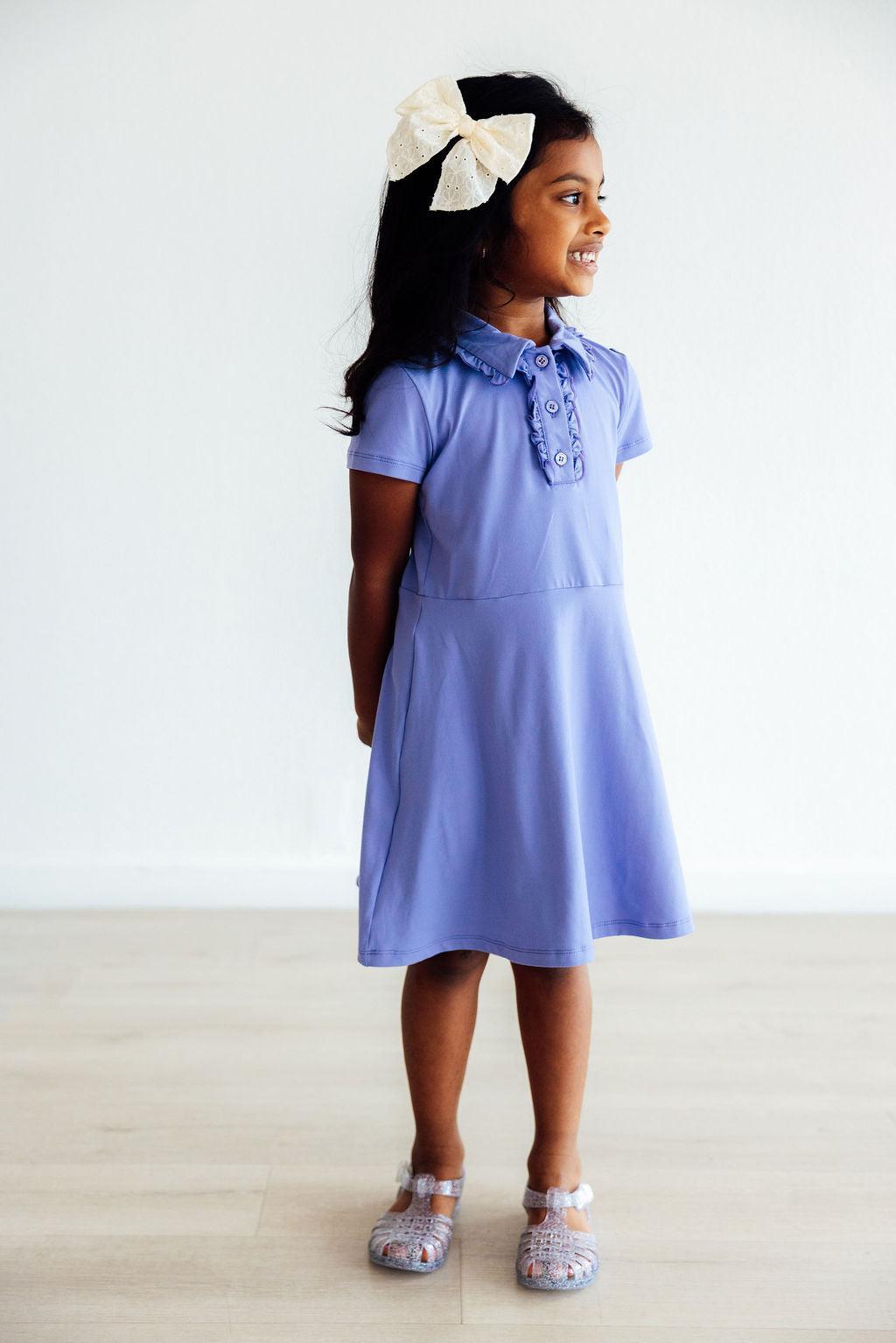 Periwinkle Short Sleeve Polo Dress