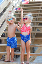 Boys Blue Glory Swim Trunks