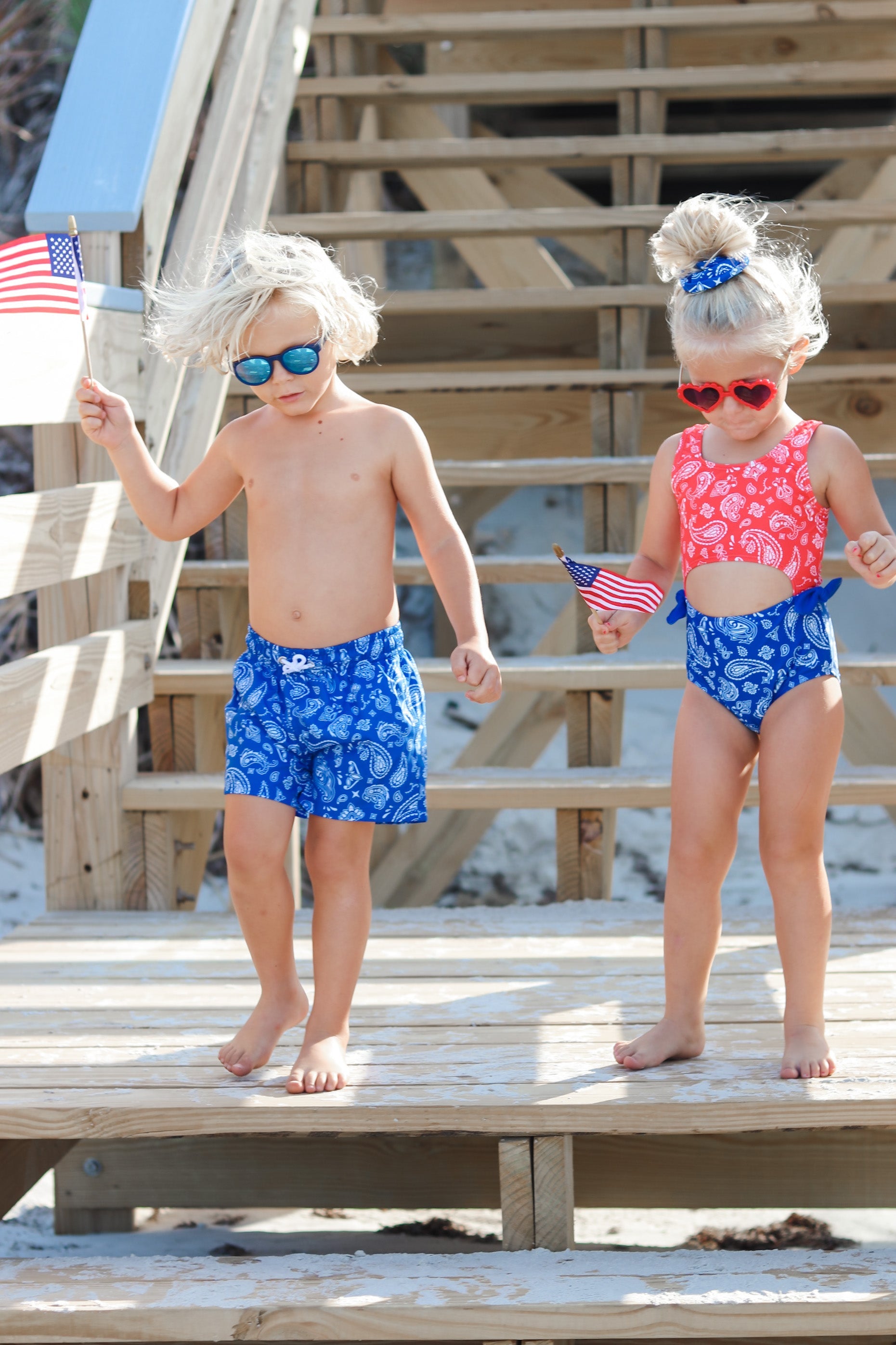 Boys Blue Glory Swim Trunks