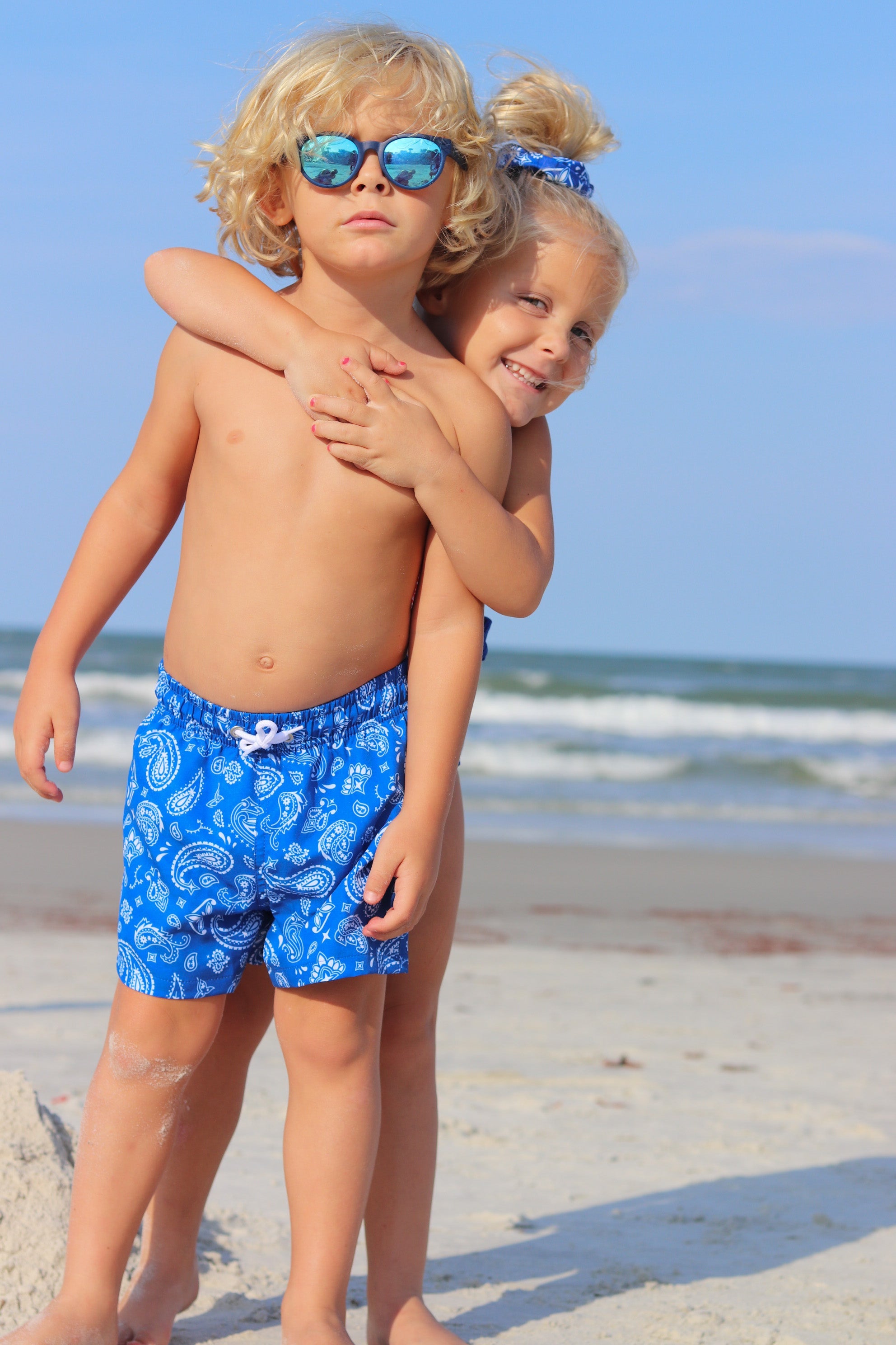 Boys Blue Glory Swim Trunks