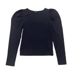 AA Black Puff Sleeve Cotton Top