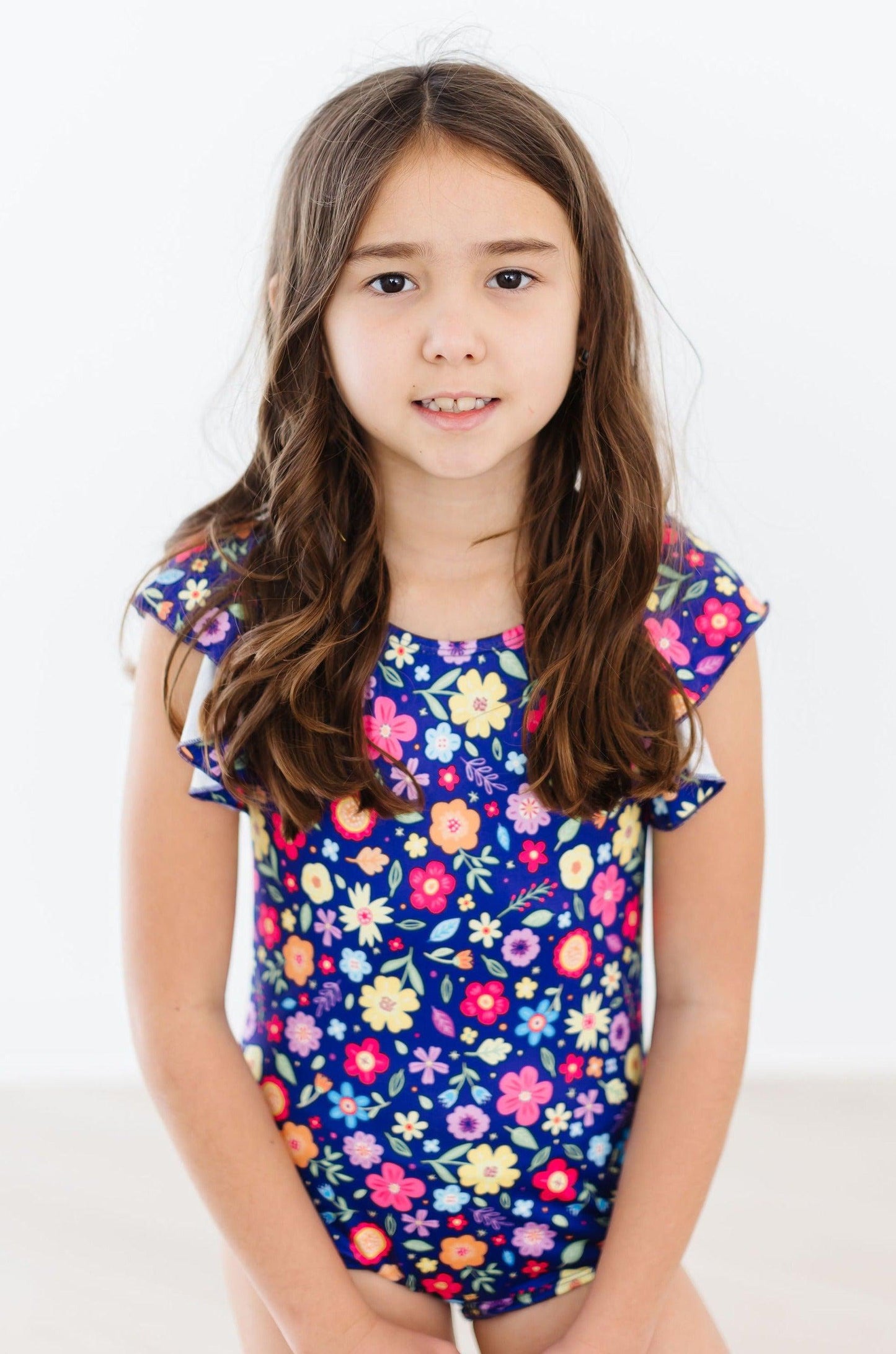 Girls Pick a Posy Flutter Sleeve Leotard