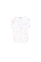 Girls Pink Bunny Print Pima Cotton Pajama Set