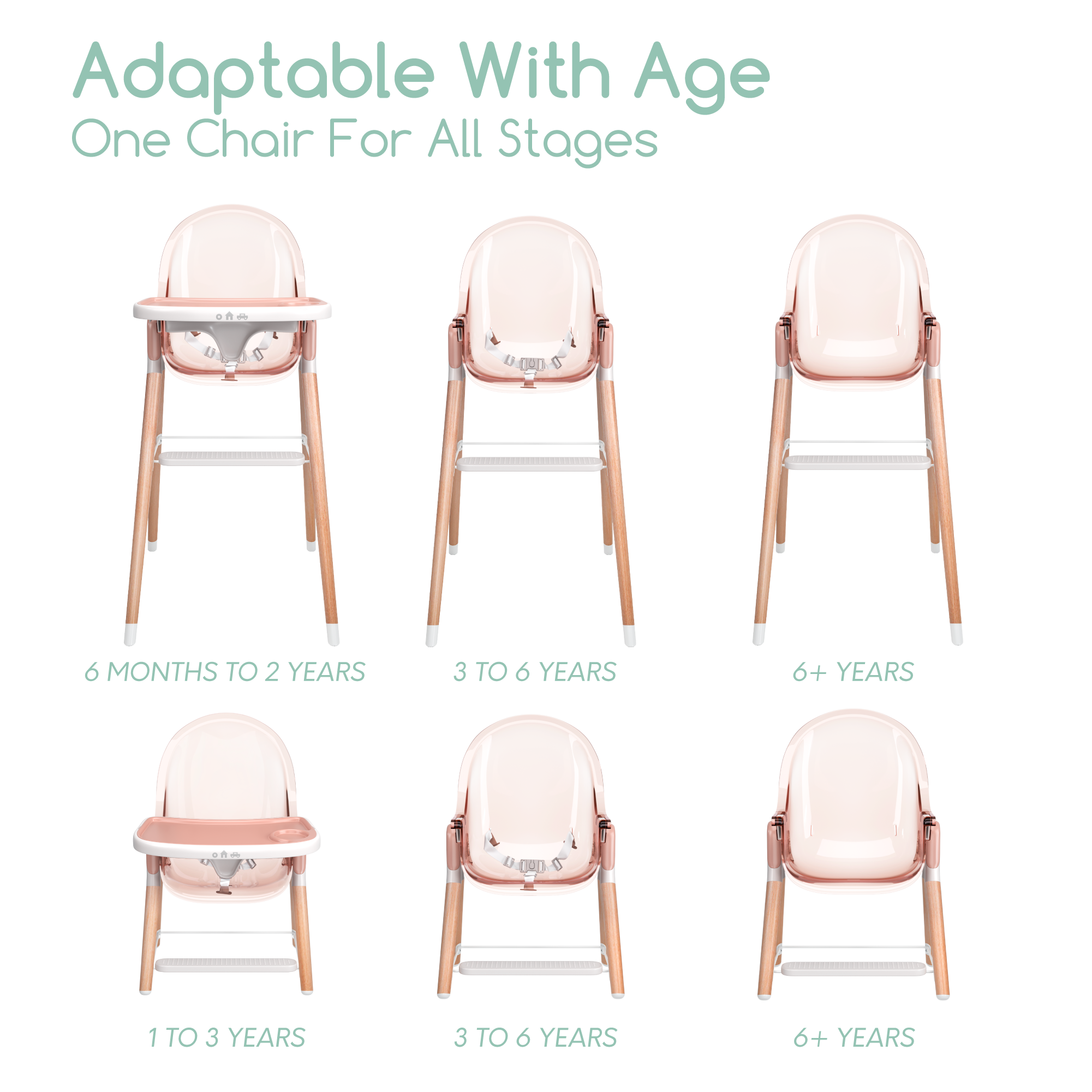 Children of Design 6-in-1 Convertible High Chair