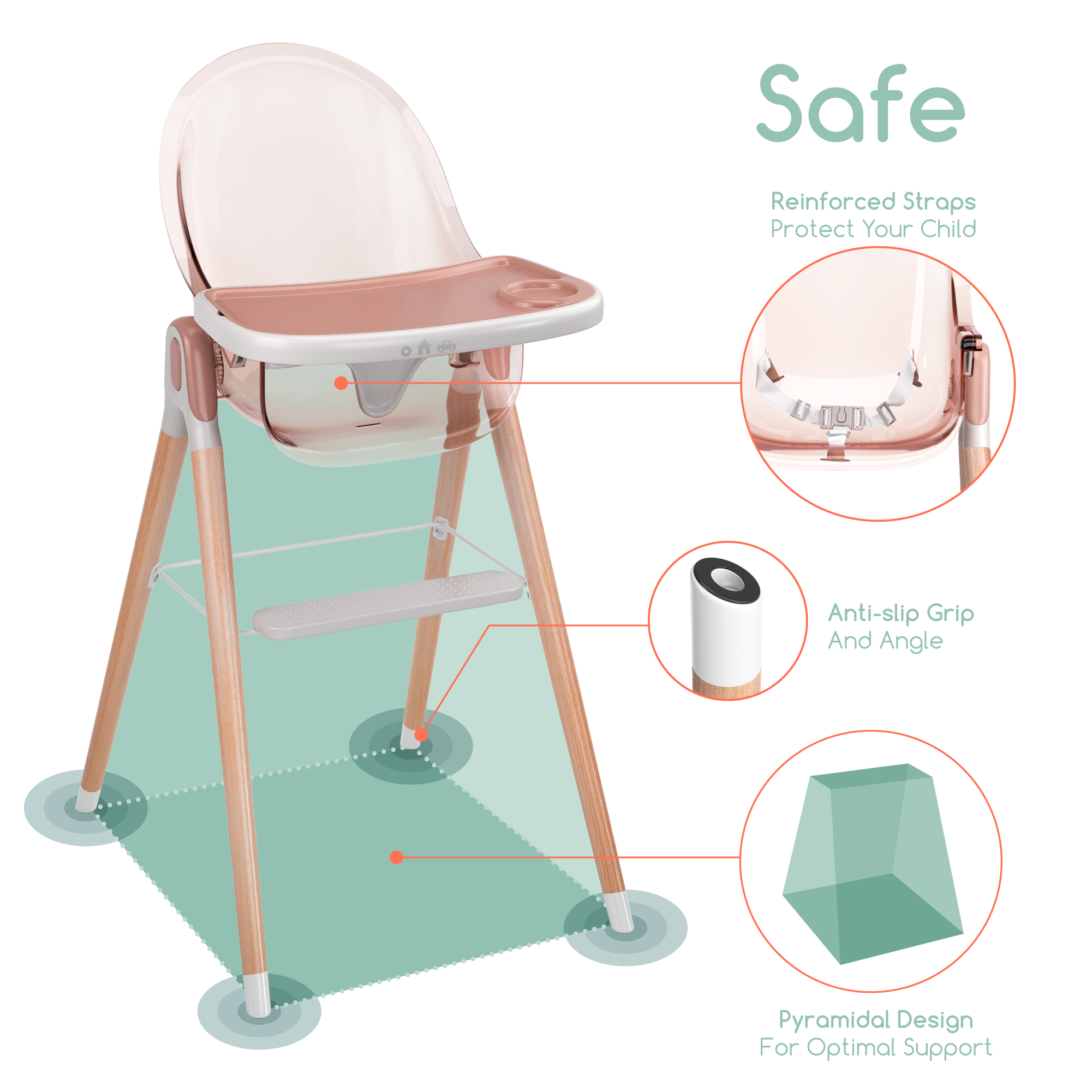 Children of Design 6-in-1 Convertible High Chair