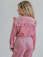 Pink Velvet Pant Set
