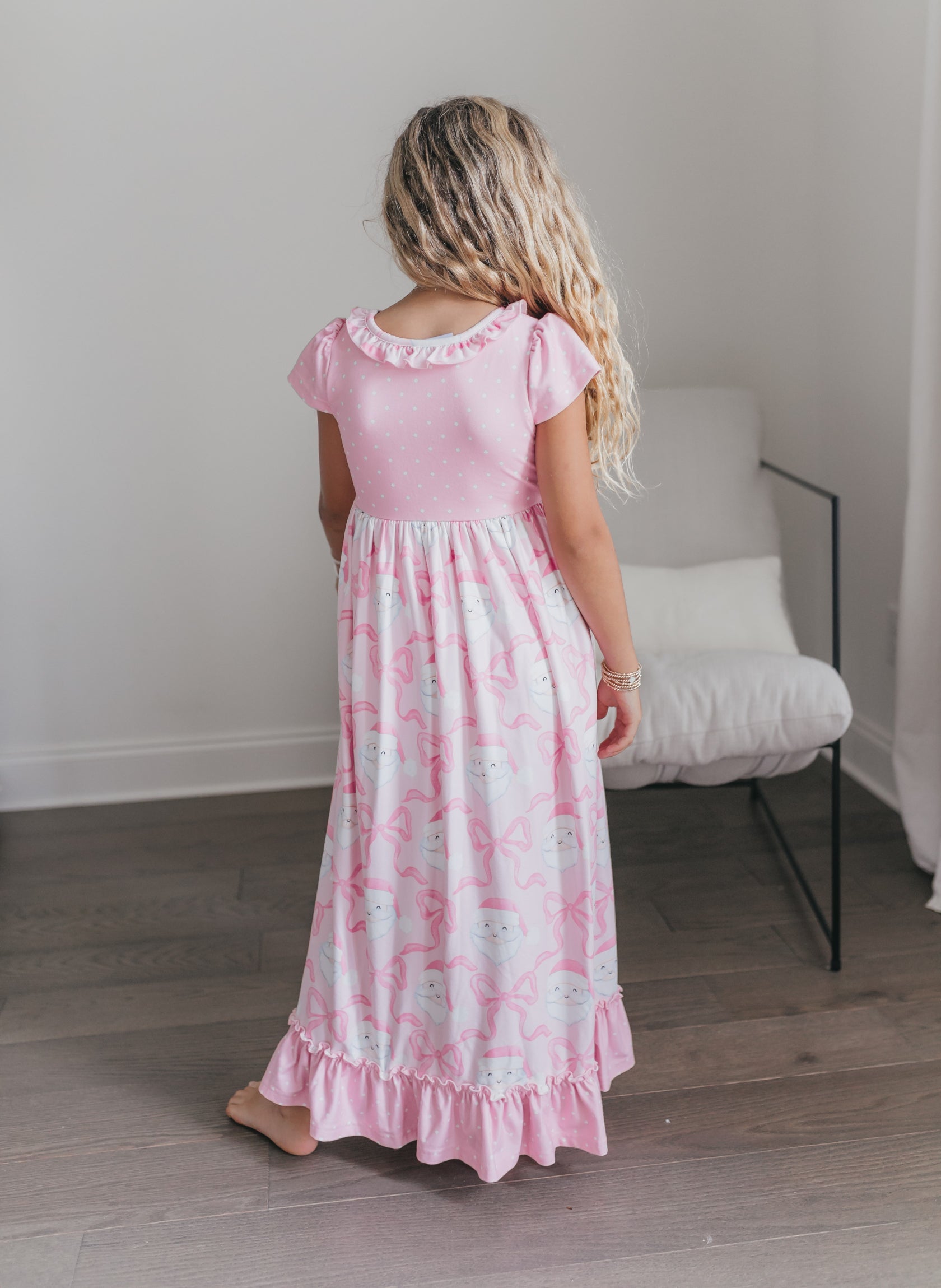 Pink Santa Bow Lounge Gown