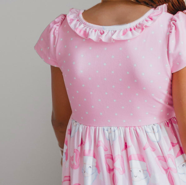 Pink Santa Bow Lounge Gown