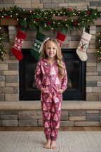 Pink Tree Zip Onesie