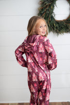 Pink Tree Zip Onesie