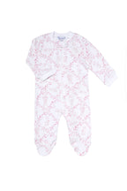Baby Girl Pink Bears Trellace Zipper Footie