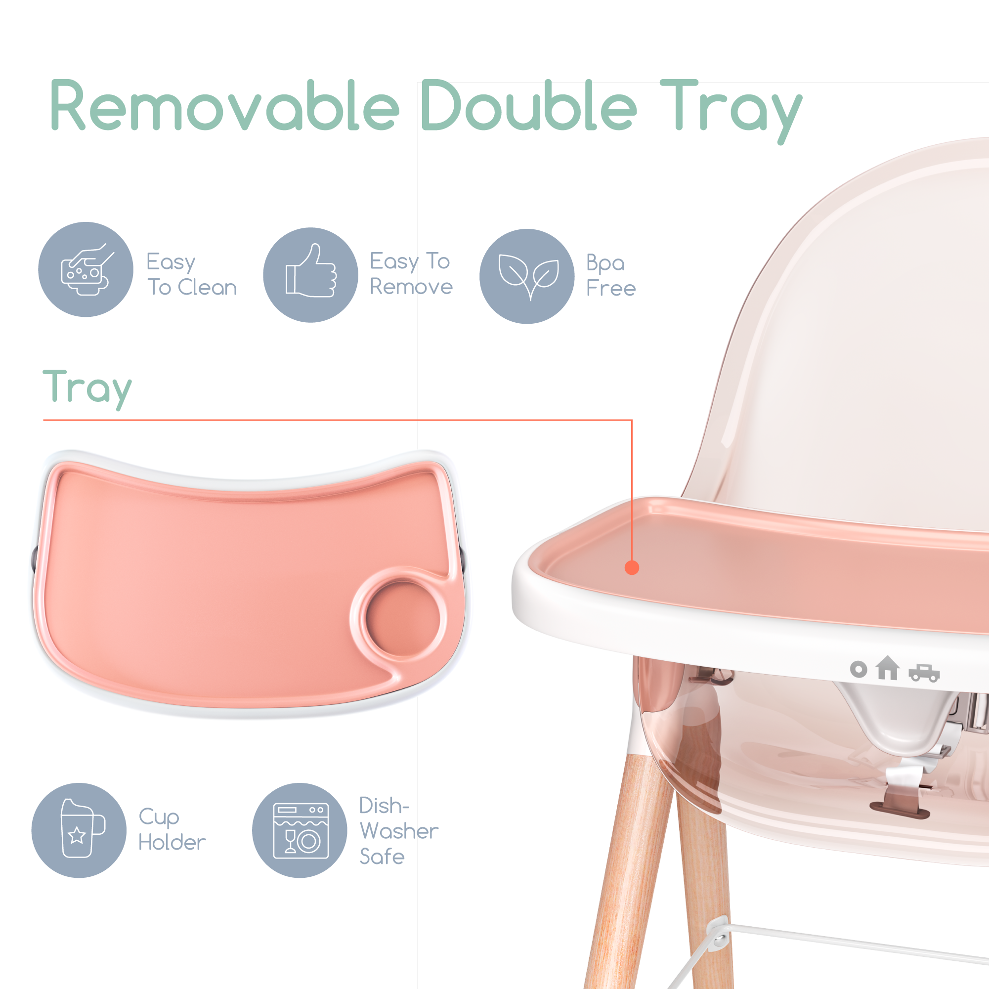 Children of Design 6-in-1 Convertible High Chair