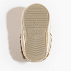 Platinum Moccasin Baby Shoe