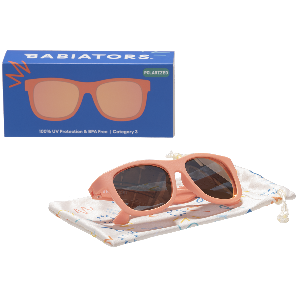Perfectly Papaya Navigator | Polarized Peach Mirrored Lenses