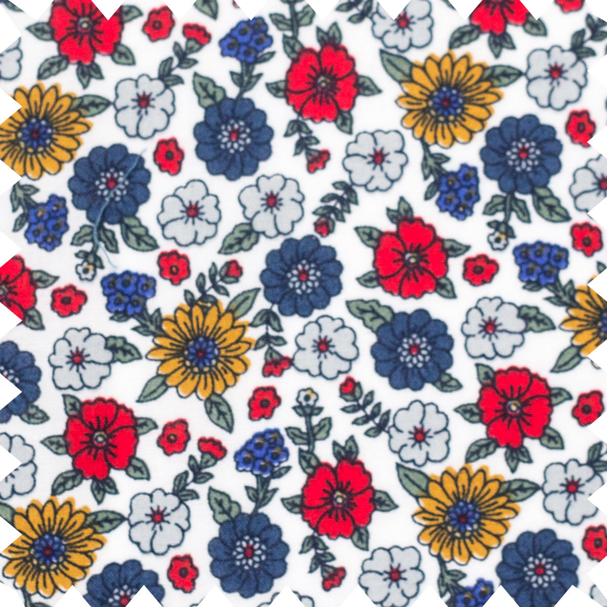 Girls' Ruffle Collar Long Sleeve Dress | Blue and Mustard Floral