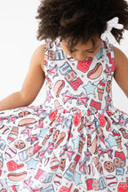 Girls Red, White & BBQ Twirl Tank Dress