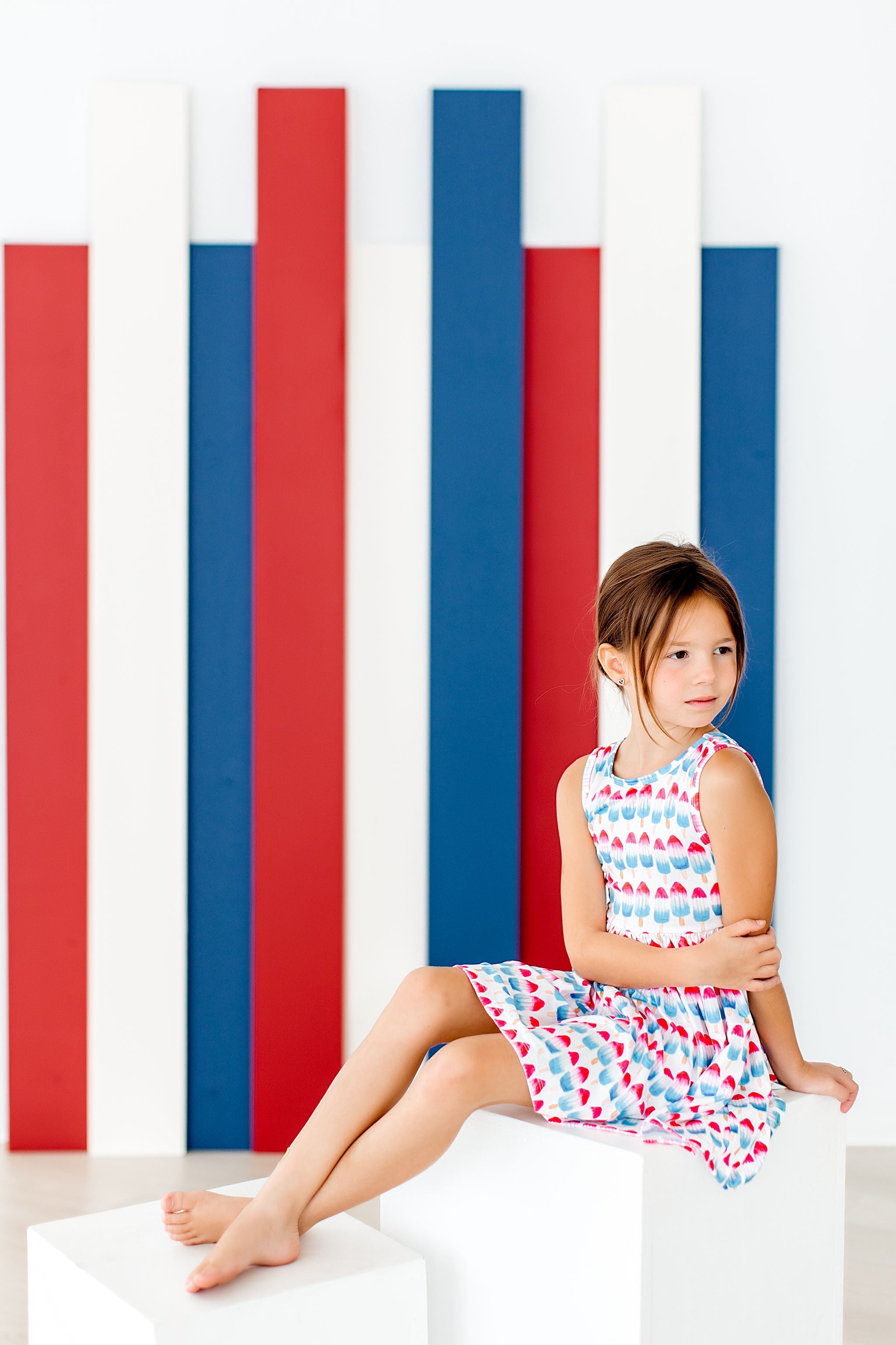 Red, White & Cute Twirl Dress