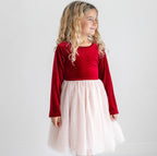 Red Velvet Tulle Dress