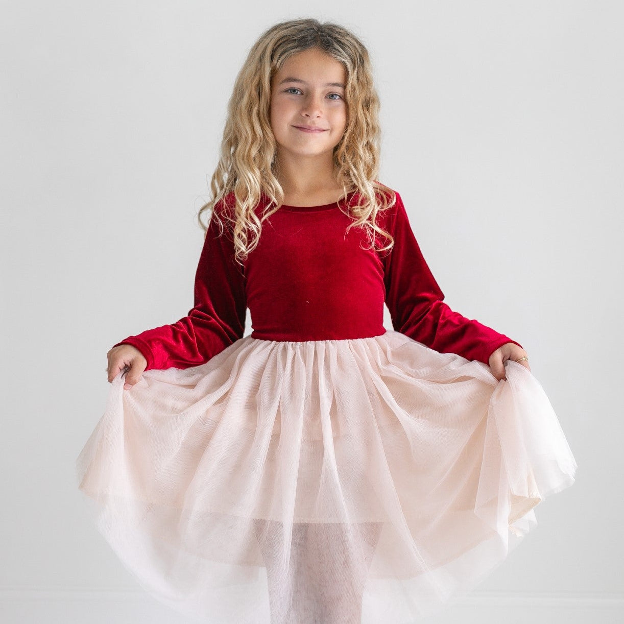 Red Velvet Tulle Dress