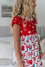 Red Bow Lounge Gown