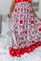Red Bow Lounge Gown