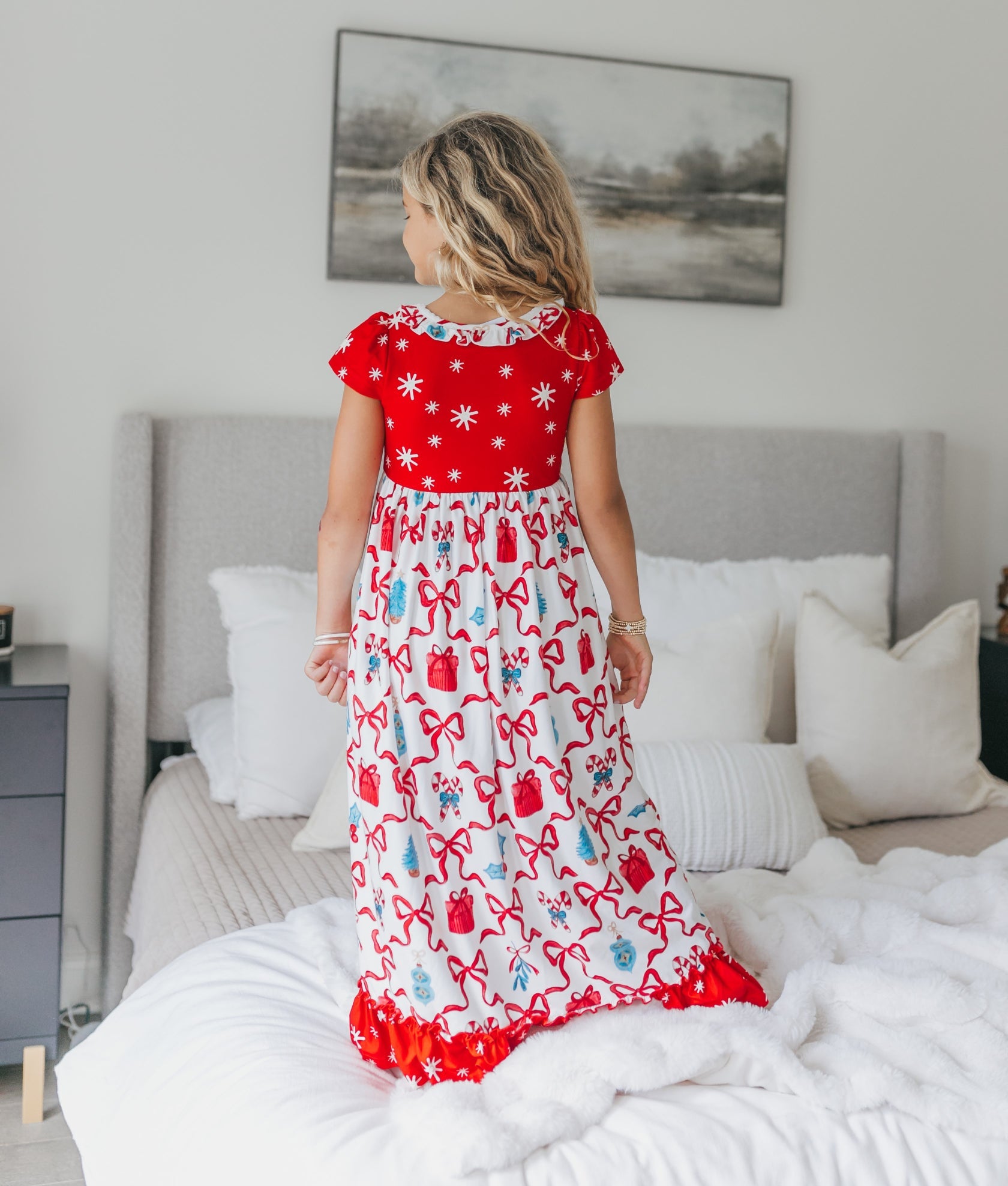 Red Bow Lounge Gown