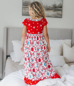 Red Bow Lounge Gown