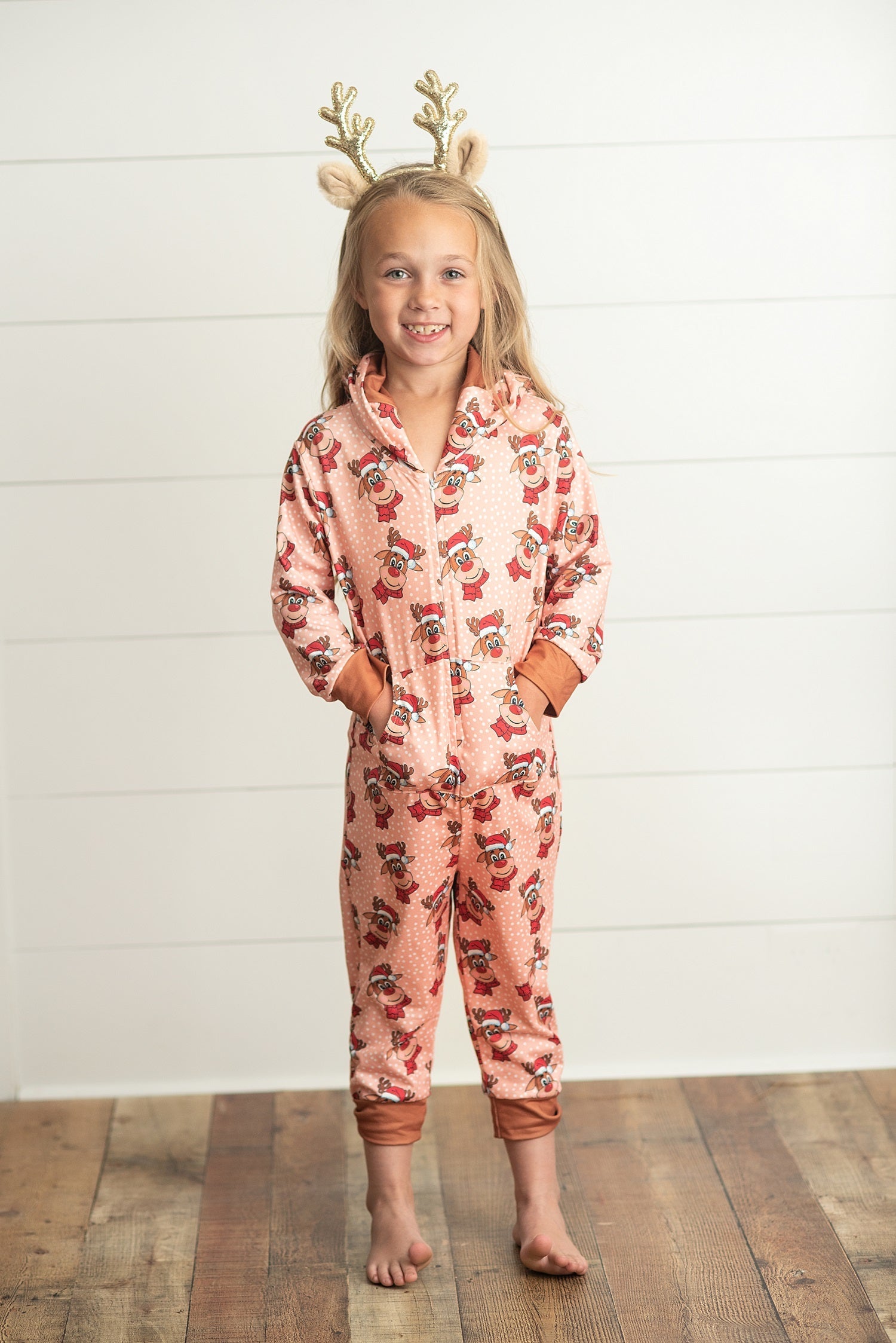 Reindeer Zipper Onesie Set