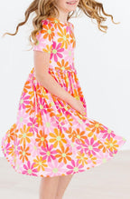 Retro Daisies Pocket Twirl Dress