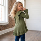 Olive Ribbed Shirt