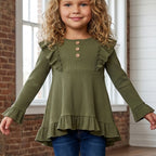 Olive Ribbed Shirt