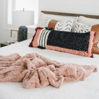 Patterned Faux Fur Throw Blanket