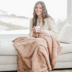Patterned Faux Fur Throw Blanket