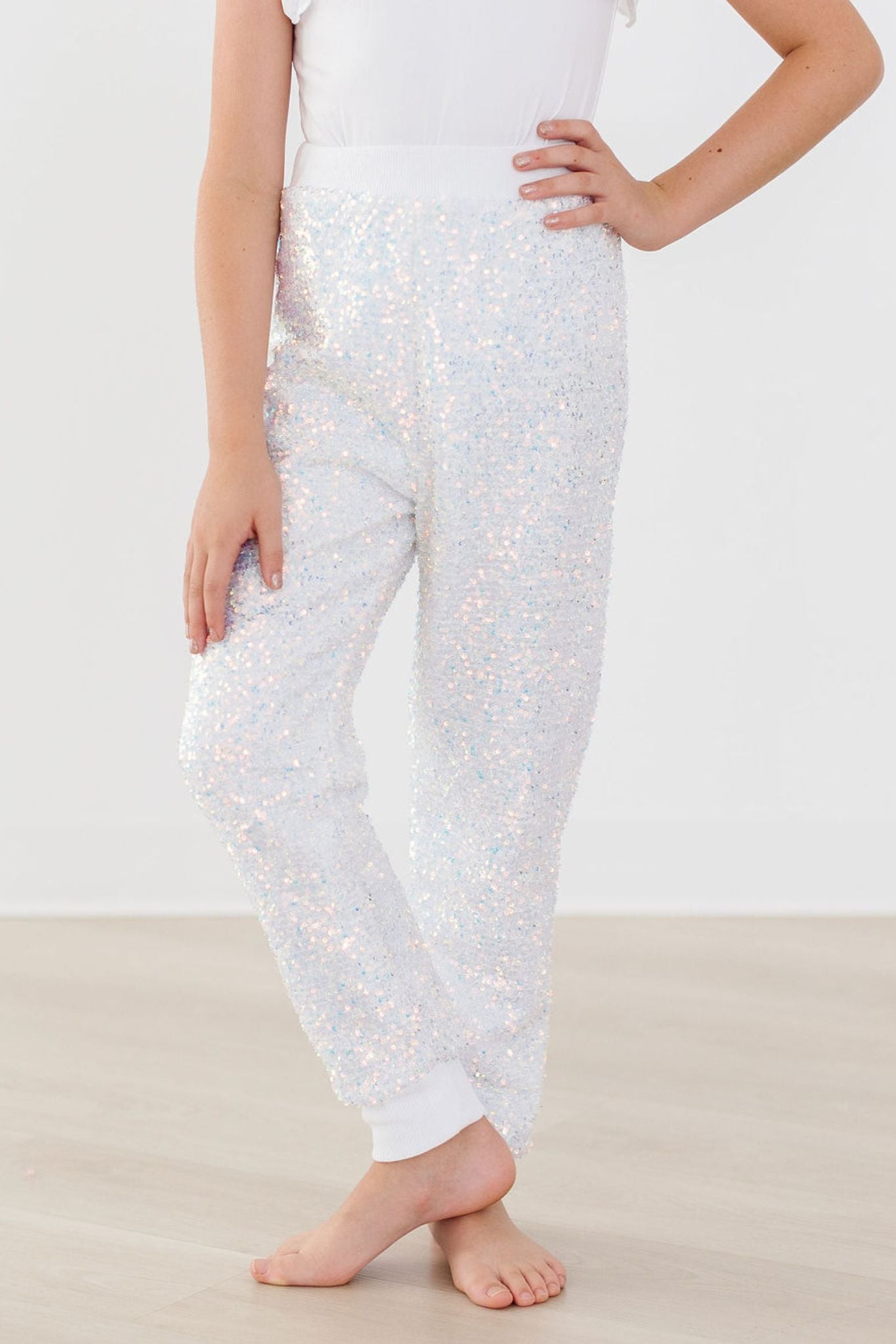 Girls Sequin Joggers – Disco Sparkle