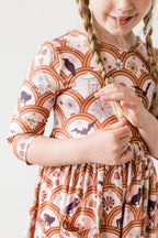 SALE Hocus Pocus 3/4 Sleeve Pocket Twirl Dress