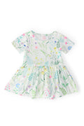 Spring Dandelion Floral S/S Twirl Bodysuit