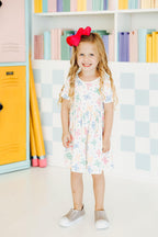 Tied in Love Short Sleeve Pocket Twirl Dress