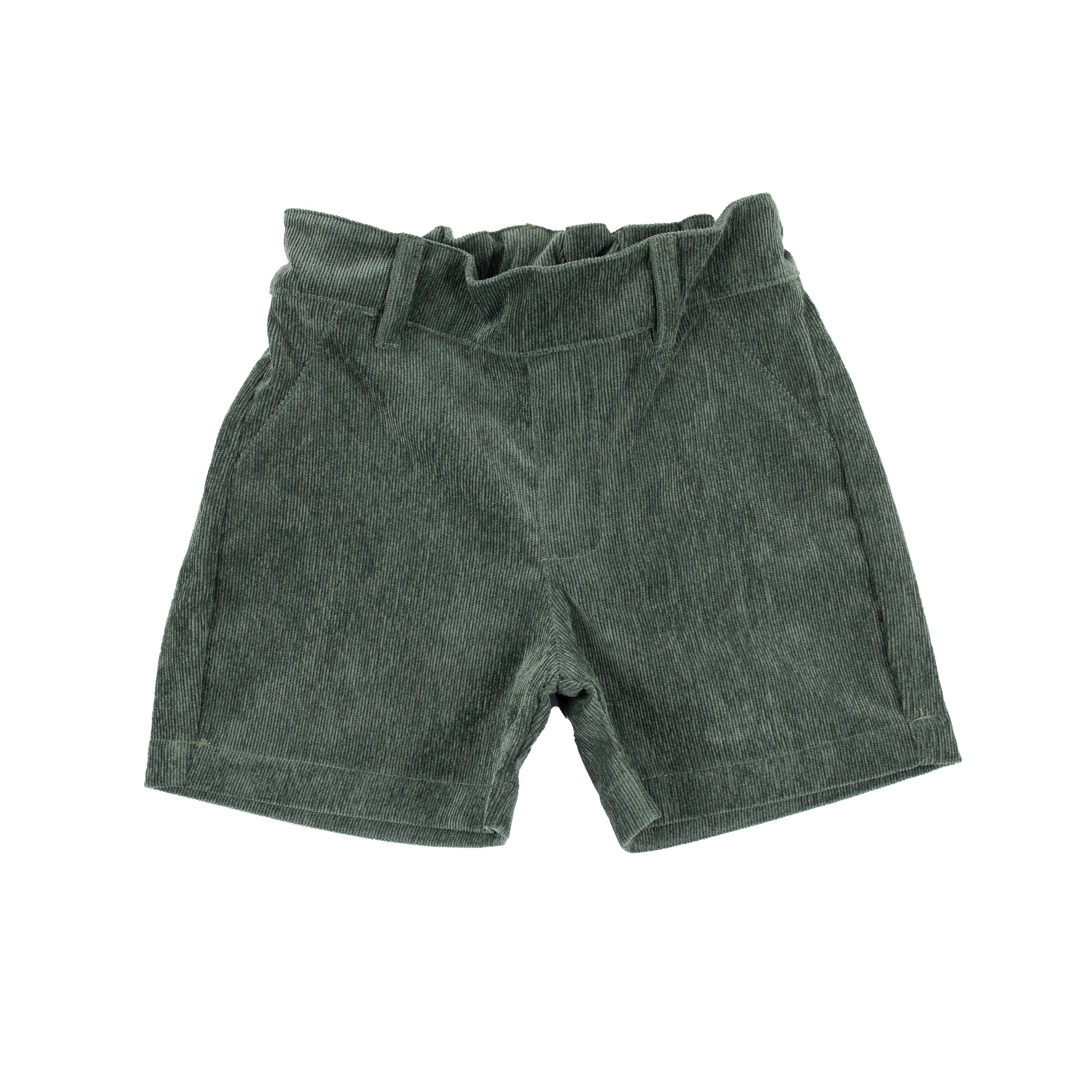 Forest Green Corduroy Boy Shorts