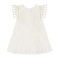 Sophie Girls' Tassel Dress White Eyelet