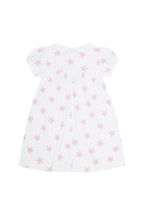 Girls Pink Stars Print Pima Cotton Playtime Dress