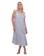 Eva Women's Ruffle Sundress Marine Stripe
