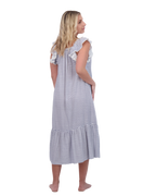 Eva Women's Ruffle Sundress Marine Stripe