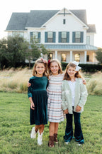 Denim Blue Velvet Twirl Dress