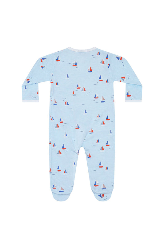 Sailing Boats Zipper Footie