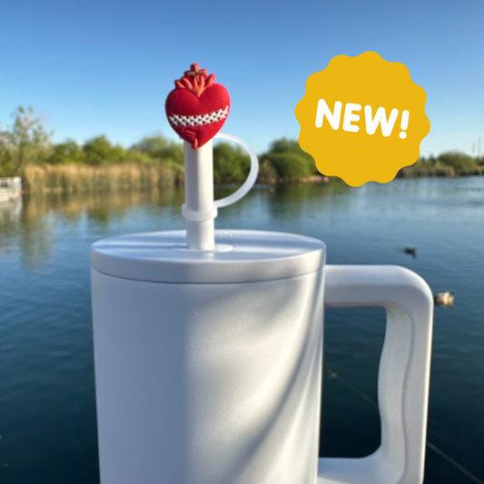Catholic Straw Toppers: Holy Hearts (a 2 pack!)