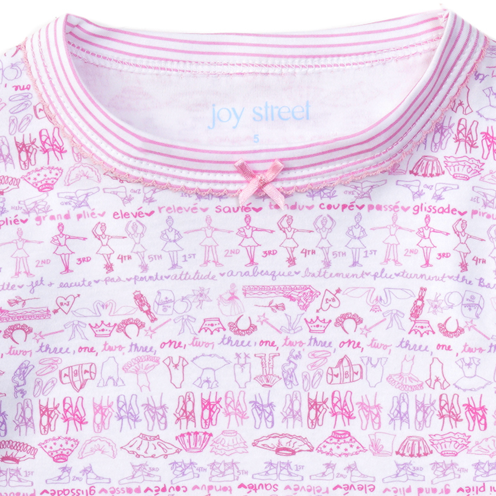 Girls Ballet Two Piece Pima Cotton Pajamas